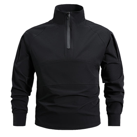 Quick Dry Outdoor Shirt Half Zipper Collar Long Sleeve Large Size Climbing Sports Custom Logo Embroidery Printing Available