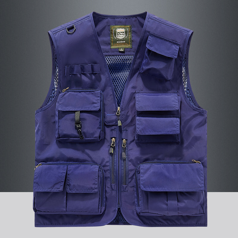 🔥15-Pocket Quick-Dry Fishing Vest | Hiking & Photography Outdoor Gear ✅ Custom Logo/Print ⚡ POD Embroidery Design ✨ Multi-Color 1-Piece Order