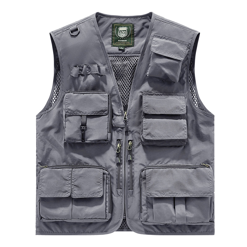 🔥15-Pocket Quick-Dry Fishing Vest | Hiking & Photography Outdoor Gear ✅ Custom Logo/Print ⚡ POD Embroidery Design ✨ Multi-Color 1-Piece Order