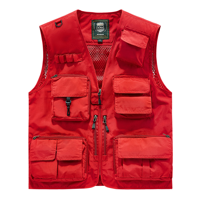 🔥15-Pocket Quick-Dry Fishing Vest | Hiking & Photography Outdoor Gear ✅ Custom Logo/Print ⚡ POD Embroidery Design ✨ Multi-Color 1-Piece Order